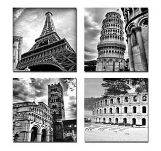 Wieco Art Modern Landscape Black & White Canvas Wall Art for Home by Wieco Art