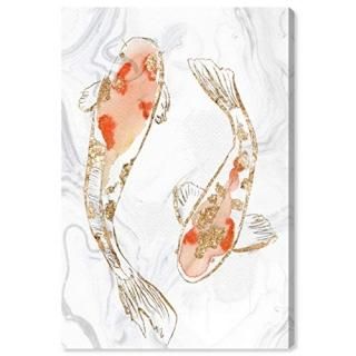 The Oliver Gal Artist Co. World and Countries Wall Art Canvas Prints 'Two Koi Fi