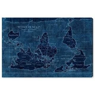 The Oliver Gal Artist Co upside-down Map of the WorldץХ 30 x 20 HE11185