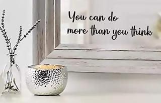 You can do More Than You Think Quote Mirror Decal Inspirational Mirror Decor Bla