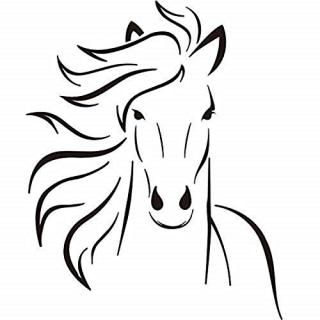 BoodecalBoodecal Mustang Horse Silhouette Wall Decal Mural Decor For Bedroom Kid