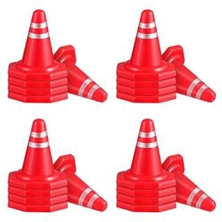 TOYANDONA 20pcs Miniature Plastic Traffic Cones Sport Training Roadblock Cone Mi
