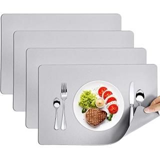 Herda Table Placemats Set of 4 Leather Table Mats Wipeable Washable Place Mats I