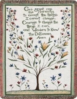 Manual Inspirational Collection 50 x 60-Inch Tapestry Throw Serenity Prayer