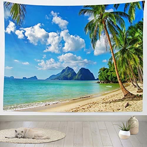 Loccor トロピカル ビーチ タペストリー 写真 背景 ビーチ 風景