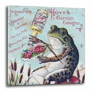 3dRose DPP_10908_1 Wall Clock Vintage German Frog Cologne 10 by 10-Inch