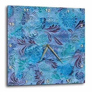 3dRose DPP_11381_1 Wall Clock Vintage Book Cover Blues 10 by 10-Inch