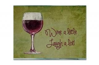 Caroline's Treasures SB3067PLMT Wine A Little Laugh A Lot ե֥åץ졼ޥå ޥ顼