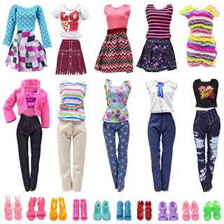 zheyistep Doll Clothes for 11.5 Inch Girl Doll 20 Pcs Casual Wear Clothes and Do