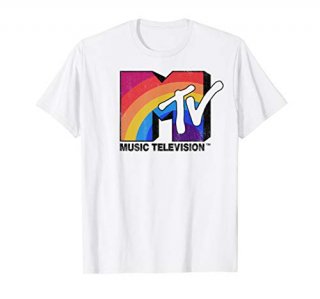 MTV Rainbow Logo Music Television Graphic T-Shirt