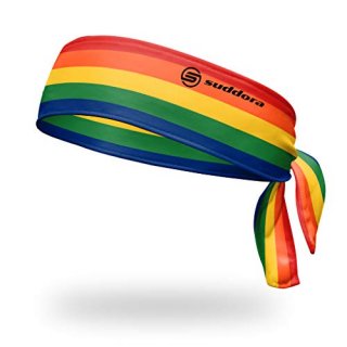 Suddora Rainbow Tie Headband - Ninja Style Headband for Workout Sports and Rainb