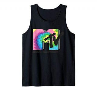 MTV Logo Rainbow Tie-dye Tank Top