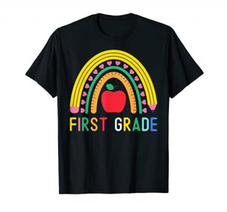 First Grade Rainbow Girls Boys Teacher Team 1st Grade Squad T-Shirt