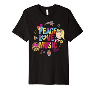 JoJo Siwa Peace Love Music Rainbow Sticker Premium T-Shirt