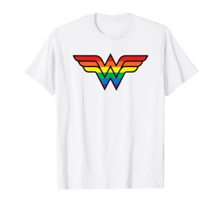 DC Comics Pride Wonder Woman Rainbow Logo T-Shirt