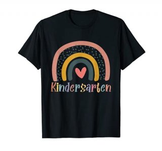 Kindergarten Teacher Boho Rainbow Girls Back To School 2021 T-Shirt