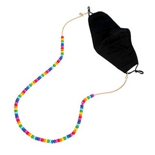 Betsey Johnson Rainbow Beaded Mask Chain