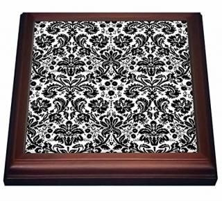 3dRose Damask-Stylish Swirling French Floral-Vintage Modern Elegant-Wallpaper Sw