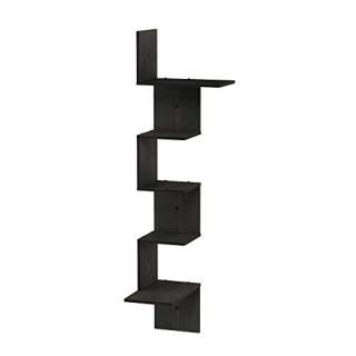 Furinno Rossi Wall Mounted Shelves 5-Tier Rectangle Espresso/Black 141