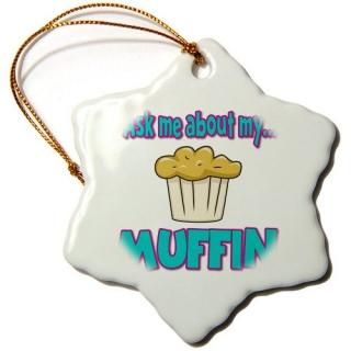 3drose Dooni Designs桼⥢ǥ??Funny Ask Me About Myޥեǥ?? 3 inch Snowf