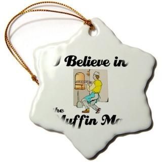 3drose Dooni Designs I Believe In??I Believe InޥեMan??Ornaments 3 inch Snowfla