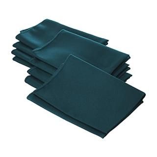 LA Linen 1818Pop-pk10-TealDrkP82 Polyester Poplin Napkin Dark Teal - 18 x 18 in.