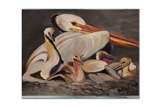 White Pelicans Fabric Placemat JMK1026PLMT