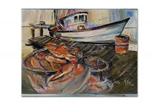 Blue Crab Trap Fabric Placemat JMK1104PLMT