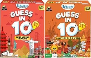 Skillmatics Guess in 10 - Cities + Countries of The World Ages 8-99 Bundle  Card