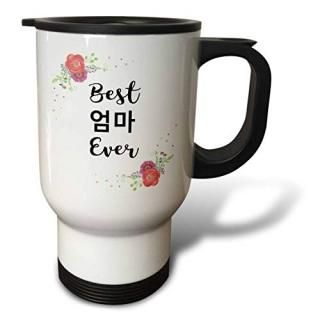 3dRose InspirationzStore - Love Series - Umma Floral Best Mom Ever in Korea - Eo