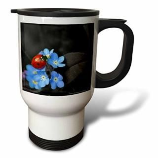 Edmond Hogge Jr??Ladybugs??Ladybug and Forget Me Not Flowers??ιԥޥ 14 oz ۥ磻 tm