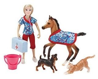 Pet Groomer - Breyer Day At the Vet Doll and Animals Set