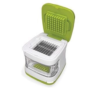 RSVP International Garlic Clove Cube Press Tool Green/White  BPA-Free Plastic wi