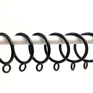 28 Black - Jocon HD6025Q Pack of 28 Drapery Curtain Rings Eyelets Rings 2.5cm In