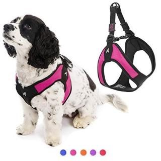 Gooby Escape Free Easy Fit Harness - Hot Pink Large - No Pull Step-in Patented S