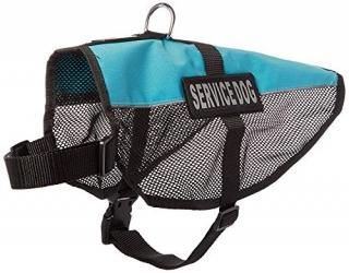 Dogline N0252-23-0210 Service Dog Vest Harness Large/22 x 29 Turquoise