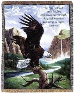 Manual Inspirational Collection 50 x 60-Inch Tapestry Throw with Verse Freedom b