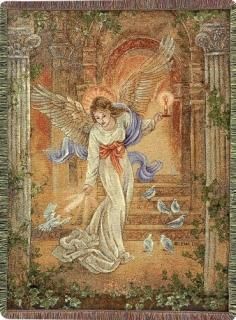 Manual 50 x 60-Inch Tapestry Throw Angel of Light by Manual Woodworker 