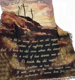 Manual Inspirational Collection 50 x 60-Inch Tapestry Throw Old Rugged Cross