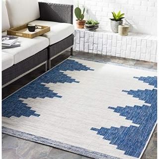 Artistic Weavers Esperanza Modern Outdoor Area Rug 7'10 Square Bright Blue