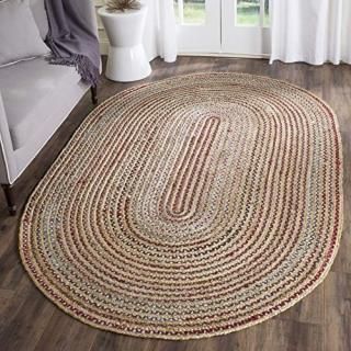 Safavieh Cape Cod Collection CAP251A Handmade Boho Braided Jute Area Rug 4' x 6'