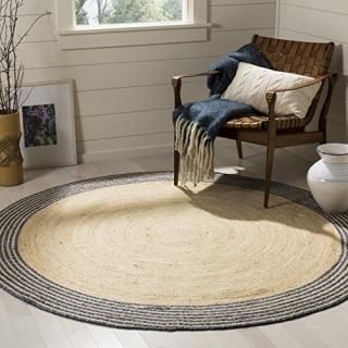Safavieh Cape Cod Collection CAP204D Handmade Braided Jute Area Rug 4' x 4' Roun