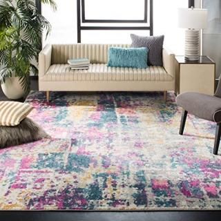 Safavieh Madison Collection MAD143B Modern Boho Abstract Non-Shedding Living Roo