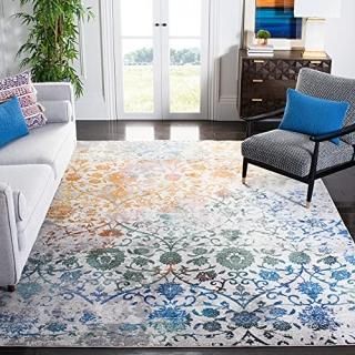 Safavieh Aria Collection ARA134F Boho Floral Damask Distressed Non-Shedding Stai