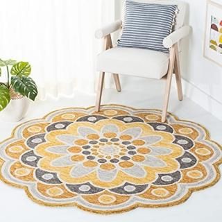 Safavieh Novelty Collection NOV101B Handmade Boho Flower Premium Wool Area Rug 5