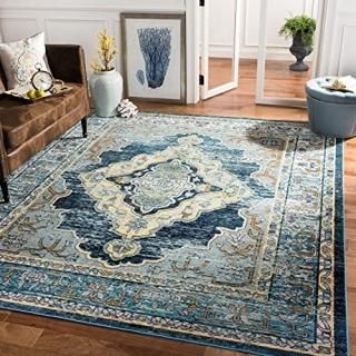 Safavieh Crystal Collection CRS500M Boho Chic Oriental Medallion Distressed Non-