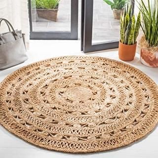 Safavieh Natural Fiber Round Collection NF169A Handmade Boho Charm Farmhouse Jut