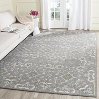 Safavieh Blossom Collection BLM218A Handmade Premium Wool Area Rug 6' x 9' Grey