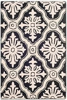 Safavieh Easy Care Collection EZC122C Hand-Hooked Trellis Accent Rug 2' x 3' Bla