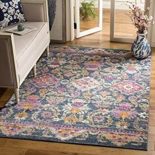 Safavieh Madison Collection MAD130C Boho Chic Floral Non-Shedding Living Room Be